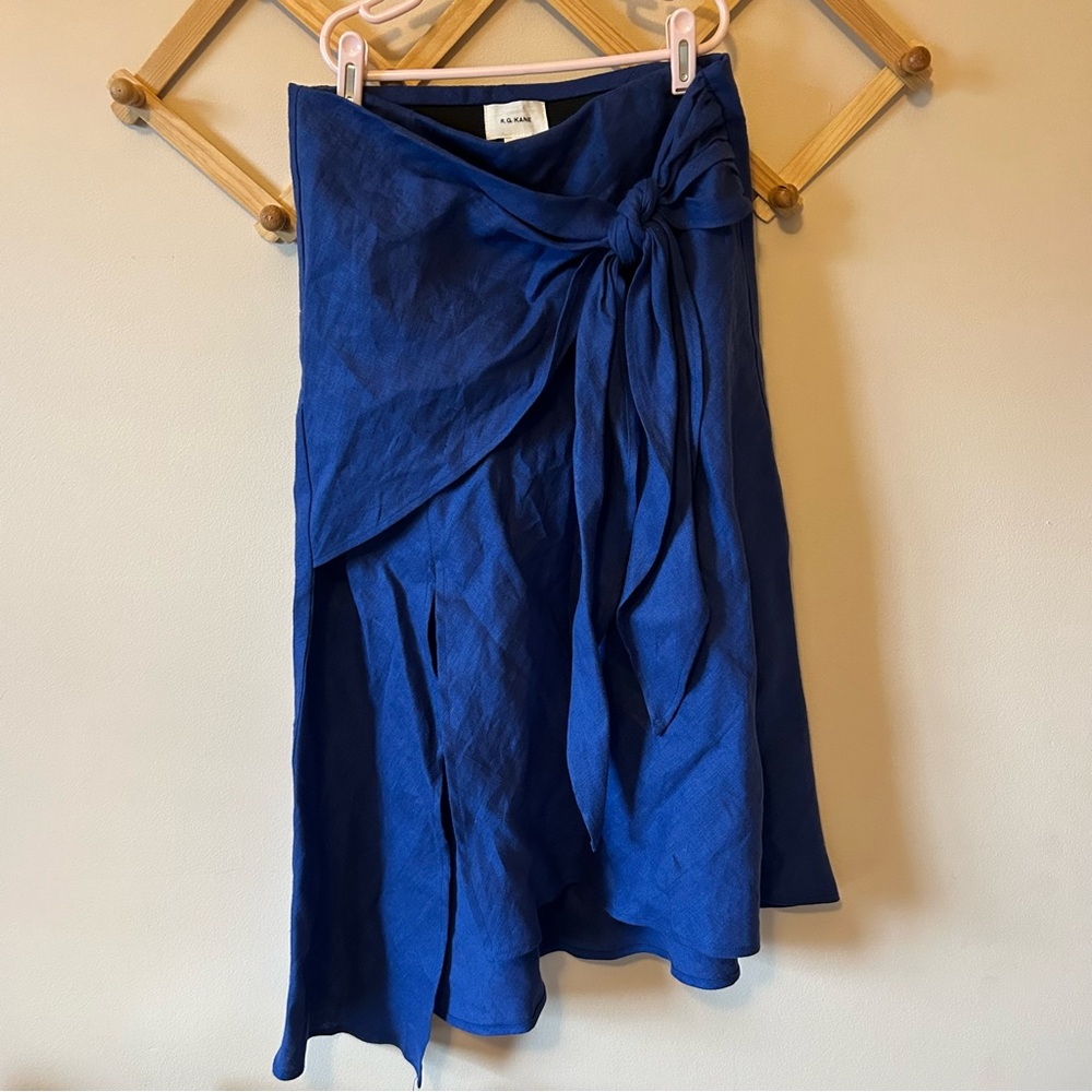 R.G. Kane skirt blue midi womens xs